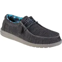 HEY DUDE Chaussons de ville pour hommes Wally Sox, couleur gris, style décontracté