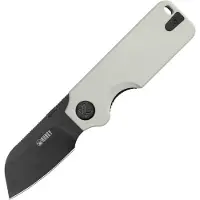 Kubey Couteau pliant Boxer Linerlock Black Blade, white