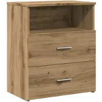 vidaXL Table de chevet chêne artisanal 50x32x60 cm bois d'ingénierie