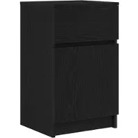 vidaXL Table de chevet noir 39x35x65 cm bois d’ingénierie