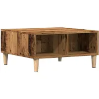 vidaXL Table basse imitation vieux bois 60x60x30 cm Bois composite