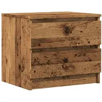 vidaXL Table de chevet vieux bois 50x40x43.5 cm bois d’ingénierie
