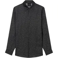 Armani Exchange pour homme. XM002280AF13235FC304 Chemise Technical noir (M), Casuel, Viscose, Manche longue