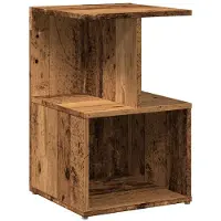 vidaXL Table de chevet vieux bois 35x35x55 cm bois d'ingénierie