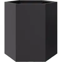 vidaXL Jardinière noir hexagone 46x40x45 cm acier
