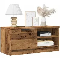 vidaXL Armoire TV aspect bois ancien 80x35x36,5 cm Bois composite