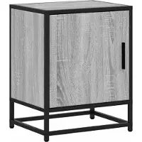vidaXL Table de chevet sonoma gris 40x31x50 cm bois d'ingénierie métal