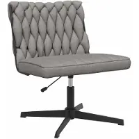 vidaXL Chaise de bureau Pivotante Tissu gris clair