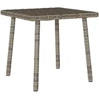 vidaXL Table basse de jardin rectangulaire Gris 40x40x37 cm Poly rotin