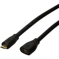 Logilink CU0122 Câble d'extension Micro USB 2.0, 1,5 m, noir