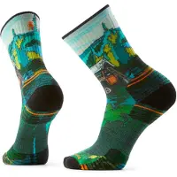 Smartwool Hike Targeted Cushion Trail Trekker Print Crew Socks Vert EU 38-41
