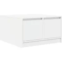 vidaXL Table basse avec tiroirs blanc 70,5x70x40 cm