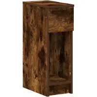 vidaXL Table de chevet avec tiroir chêne fumé 20x36x60 cm