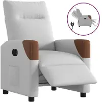 vidaXL Fauteuil relax électrique gris nuageux Tissu