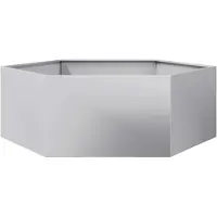 vidaXL Jardinière hexagone 138x120x45 cm acier galvanisé