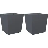 vidaXL Jardinières 2 pcs anthracite 50x50x50 cm acier