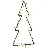 vidaXL Illumination de Noël Silhouette de sapin de Noël 80 LEDs