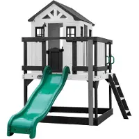 Backyard Discovery Sweetwater Heights, Aire De Jeux En Bois | Cabane Extérieur Bois Enfant | Maisonnette Exterieur Avec Cuisine, Toboggan, Bac À