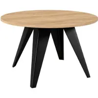 Mirjan 24 Table basse ronde ORESTA - chêne noir / kraft doré