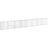 vidaXL Gabion avec couvercle 800x50x100 cm Fer galvanisé
