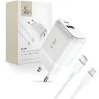 Tech-Protect C20W Chargeur secteur à 2 ports Pd20W/Qc3.0 + Câble Lightning Blanc