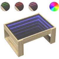 vidaXL Table basse avec Infinity-LED Chêne Sonoma 70x53x30 cm
