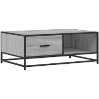 vidaXL Table basse Gris Sonoma 90x57x35 cm Bois composite et métal