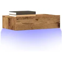 vidaXL Armoires TV avec lampes LED 2 pcs. Aspect vieux bois 60x35x15,5 cm