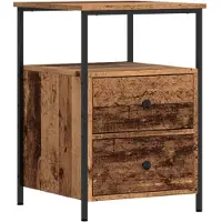 vidaXL Table de chevet vieux bois 34x35,5x50 cm bois d’ingénierie