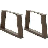 vidaXL Pieds de table basse en V 2 pièces acier naturel 50x(30-31,3) cm acier