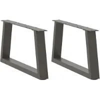 vidaXL Pieds de table basse en V 2 pièces Anthracite 70x(30-31,3) cm Acier