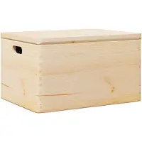 vidaXL Caisse en bois avec couvercle et poignées 40x30x23 cm pin massif
