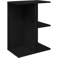 vidaXL Table de chevet chêne noir 46,5x29x61 cm bois d’ingénierie