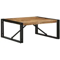vidaXL Table basse 80x80x35 cm Bois massif rugueux Mango