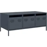 vidaXL Table basse anthracite 101,5x50x43,5 cm Acier laminé à froid