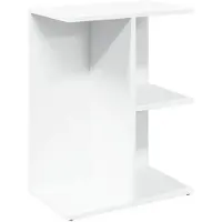 vidaXL Table de chevet blanc 46,5x29x61 cm bois d’ingénierie