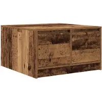 vidaXL Table basse avec tiroirs imitation vieux bois 70,5x70x40 cm