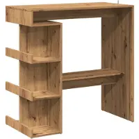vidaXL Table de bar avec étagère Chêne Artisan 100x48x101,5 cm
