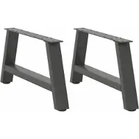 vidaXL Pieds de table basse en forme de A 2 pcs. Anthracite 60x(30-31) cm Acier