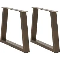 vidaXL Pieds de table basse en V 2 pièces acier naturel 70x(42-43,3) cm acier