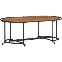 vidaXL Table basse 110x55x40 cm en bois massif d'acacia