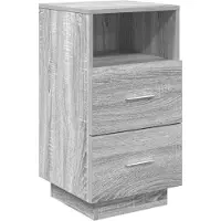 vidaXL Tables de chevet 2 pcs avec 2 tiroirs sonoma gris 36x36x68 cm