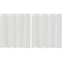 vidaXL Voile Rideaux avec œillets 2 pcs. Blanc