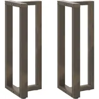 vidaXL Pieds de table de bar en T 2 pcs. Acier naturel 40x35x(100-101) cm Acier