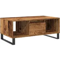 vidaXL Table basse imitation vieux bois 90x50x36,5 cm Bois composite