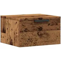 vidaXL Table de chevet murale vieux bois 34x30x20 cm