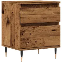 vidaXL Table de chevet vieux bois 40x35x50 cm bois d’ingénierie