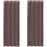 vidaXL Voile Rideaux avec œillets 2 pcs. Marron 140x300 cm
