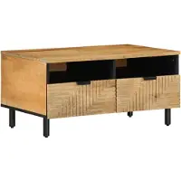 vidaXL Table basse marron 80x54x40 cm bois massif mangue
