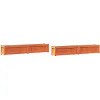 vidaXL Jardinières 2 pcs cire marron bois de pin massif